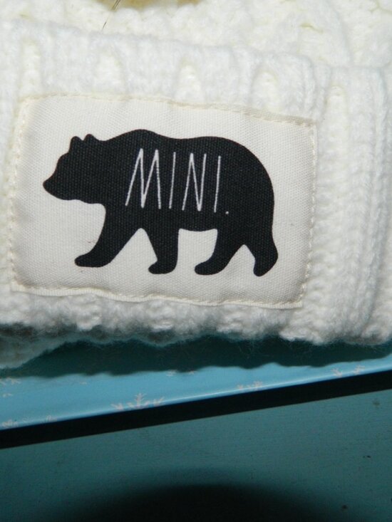 Rae Dunn Mama and Mini Bear Beanie Hat Set